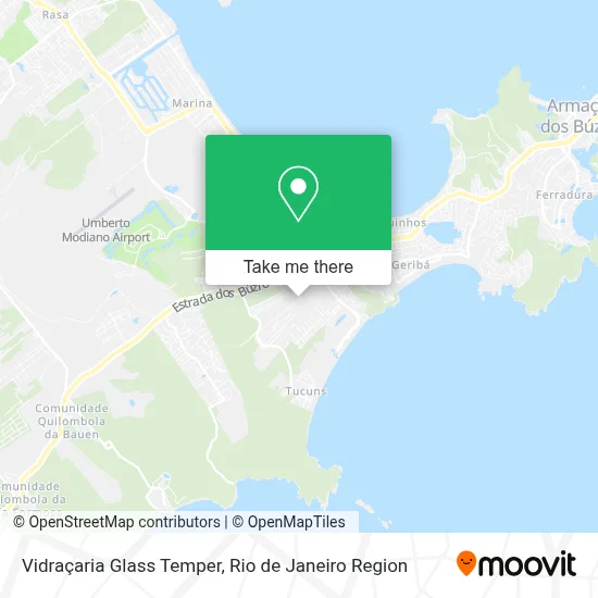 Vidraçaria Glass Temper map