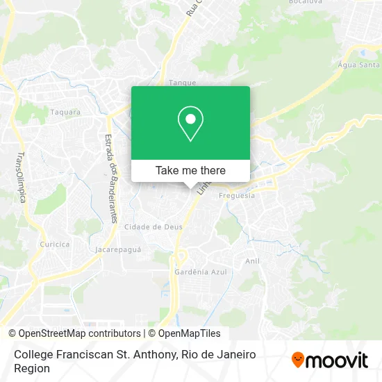 College Franciscan St. Anthony map