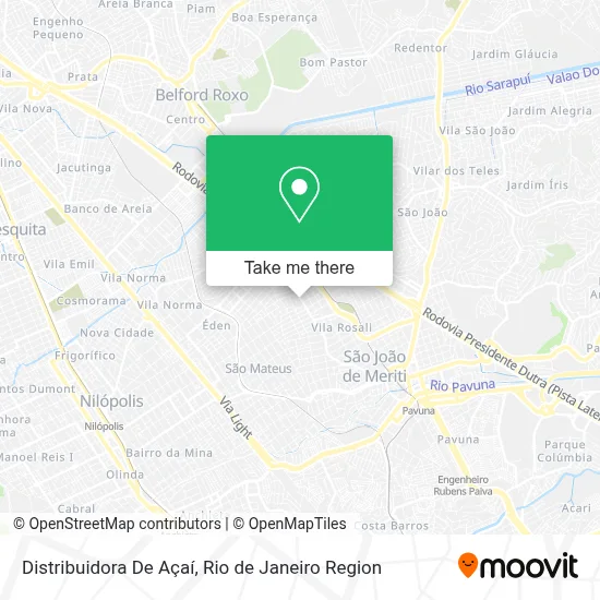 Distribuidora De Açaí map