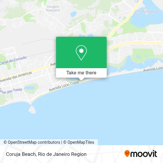 Coruja Beach map