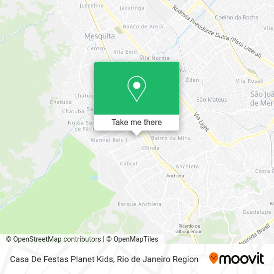Casa De Festas Planet Kids map