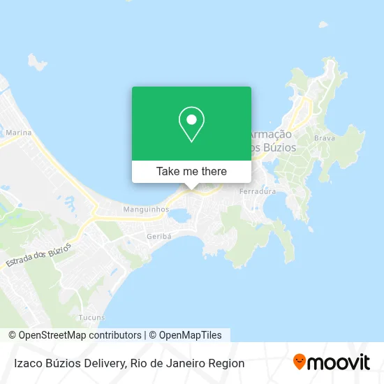 Izaco Búzios Delivery map