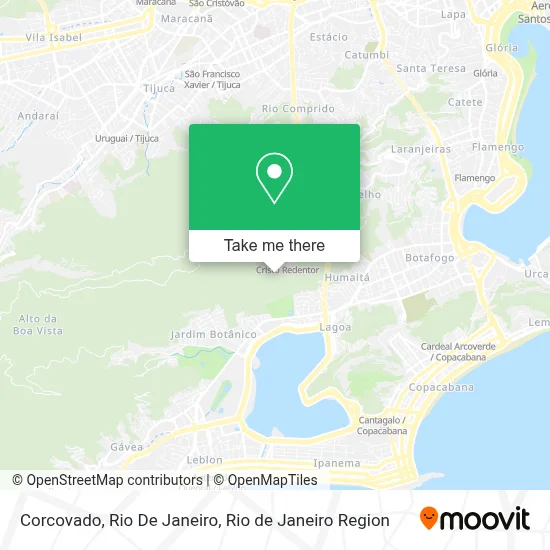 Corcovado, Rio De Janeiro map