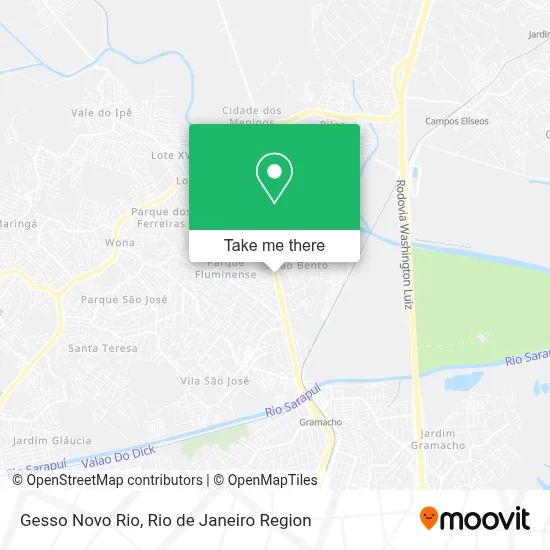 Gesso Novo Rio map