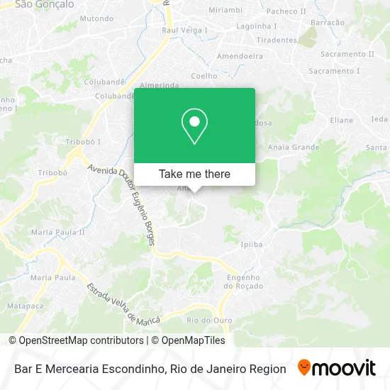 Bar E Mercearia Escondinho map