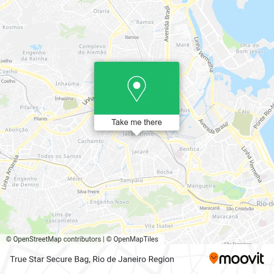 True Star Secure Bag map