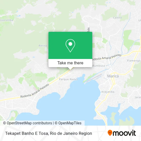 Tekapet Banho E Tosa map