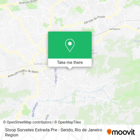 Sloop Sorvetes Estrada Pre - Serido map