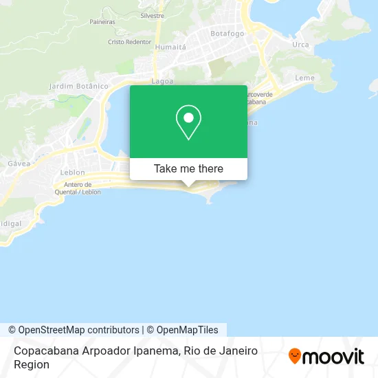 Copacabana Arpoador Ipanema map