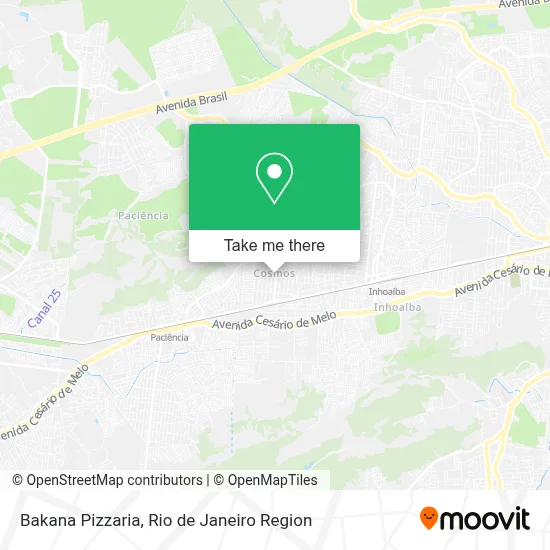 Bakana Pizzaria map