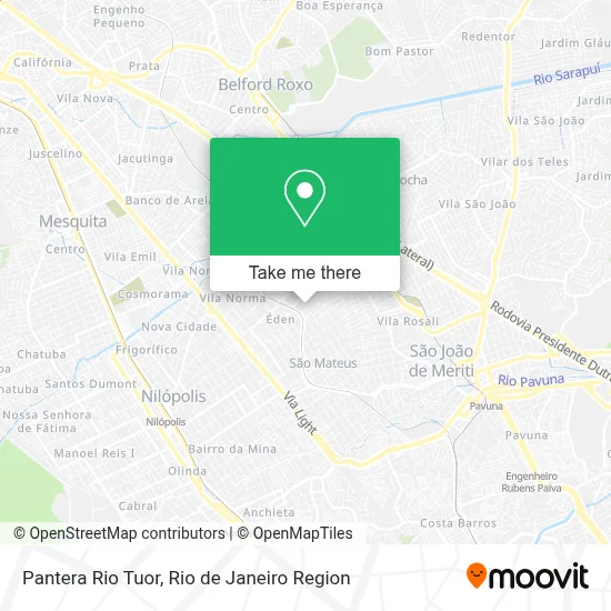 Pantera Rio Tuor map