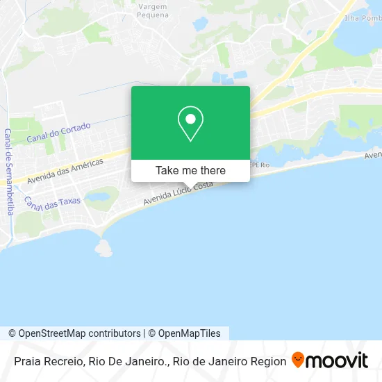 Praia Recreio, Rio De Janeiro. map