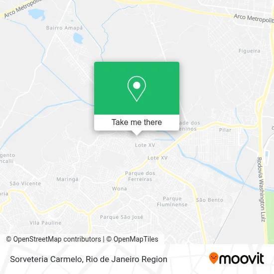 Sorveteria Carmelo map