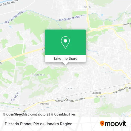 Pizzaria Planet map