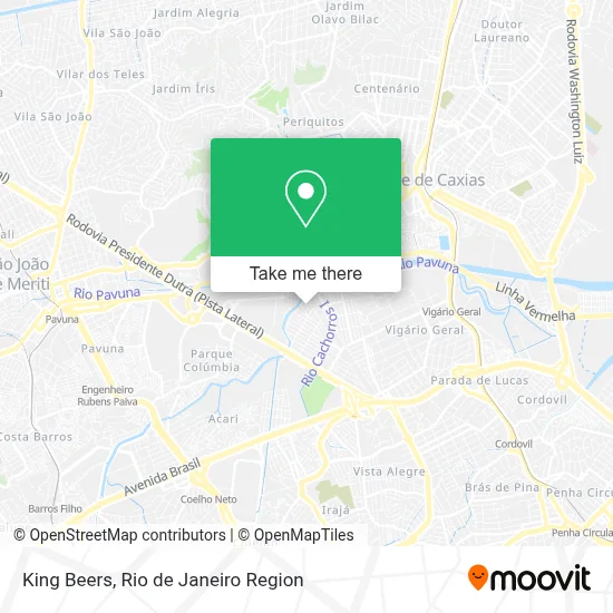 King Beers map