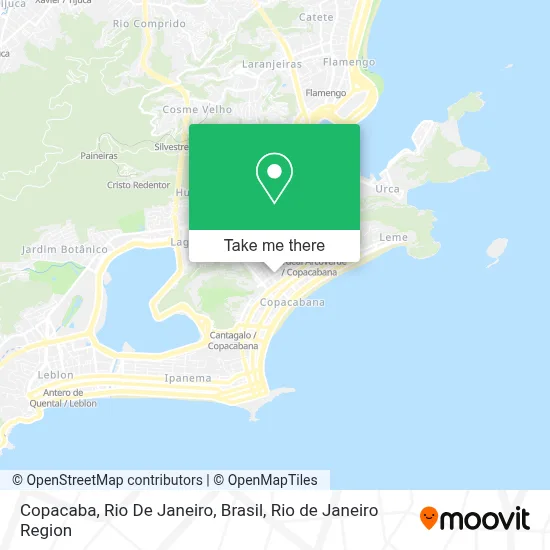 Copacaba, Rio De Janeiro, Brasil map