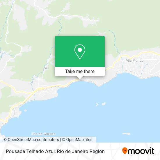 Pousada Telhado Azul map