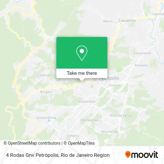4 Rodas Gnv Petrópolis map