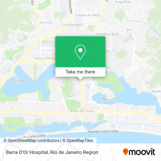 Barra D’Or Hospital map