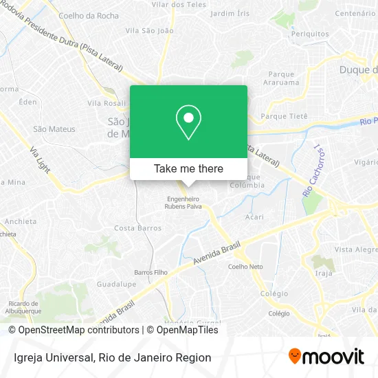 Igreja Universal map