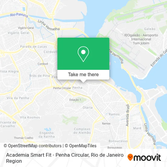 Academia Smart Fit - Penha Circular map