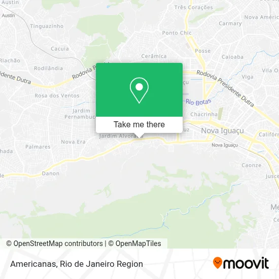 Americanas map