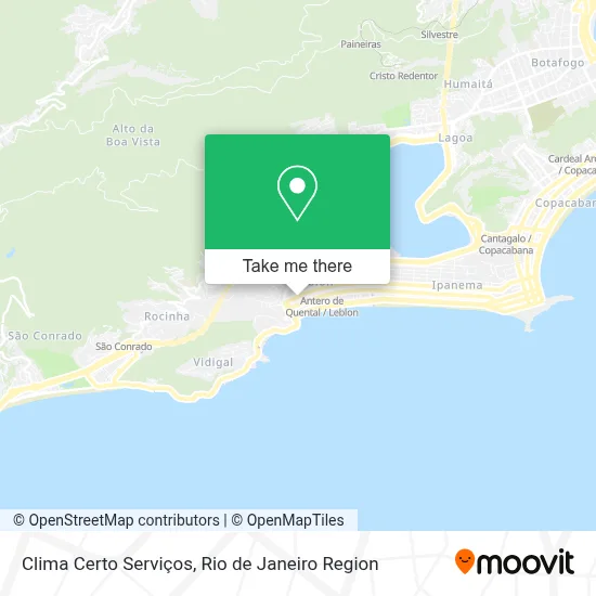 Clima Certo Serviços map