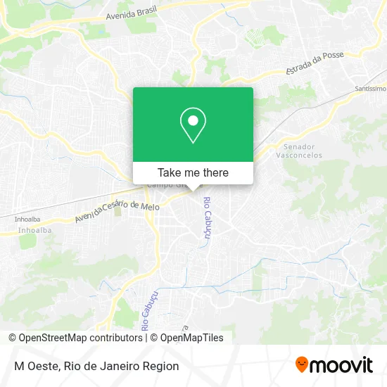 M Oeste map