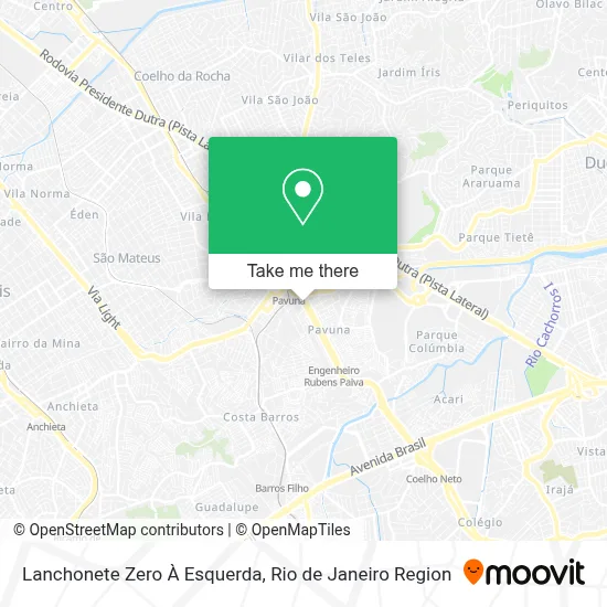 Lanchonete Zero À Esquerda map