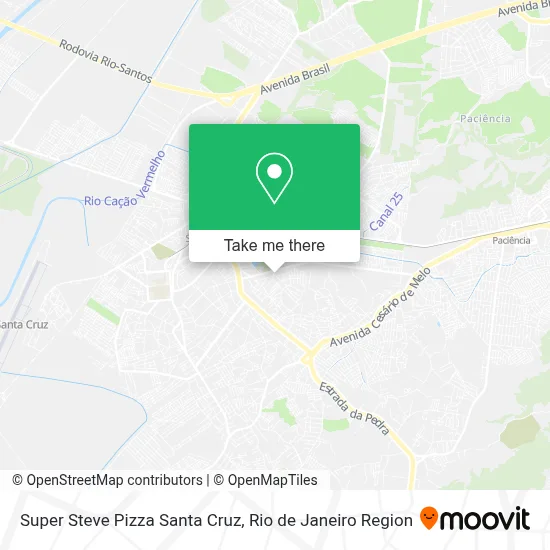 Super Steve Pizza Santa Cruz map