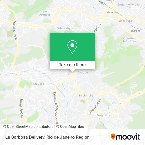 La Barbosa Delivery map