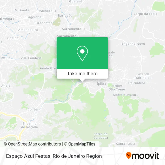 Espaço Azul Festas map