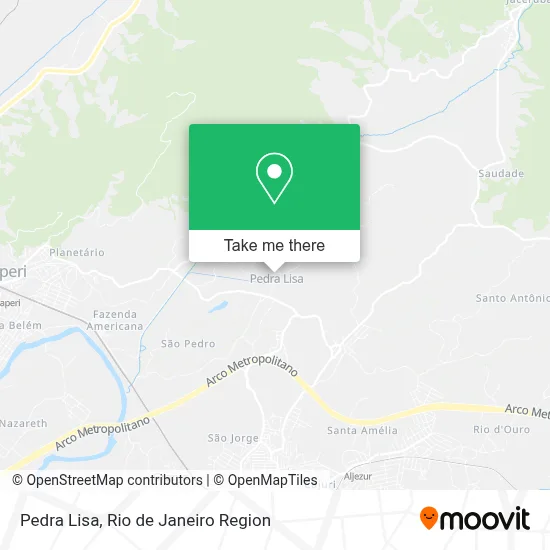 Pedra Lisa map