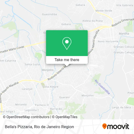 Bella's Pizzaria map