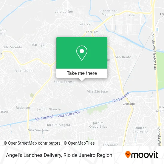 Angel's Lanches Delivery map