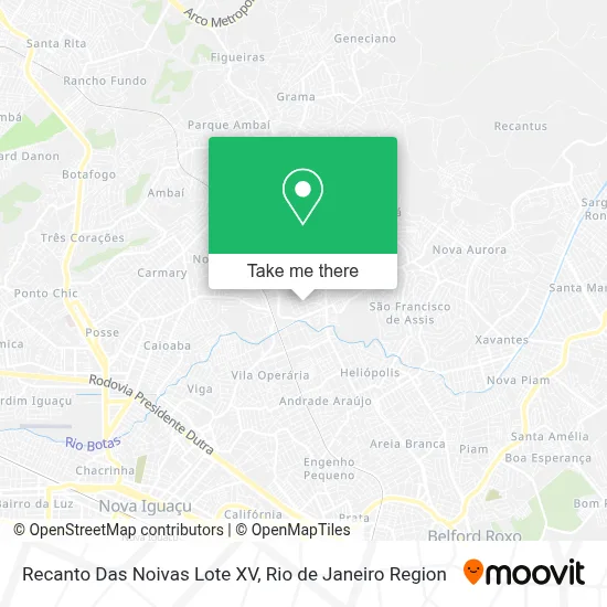 Recanto Das Noivas Lote XV map