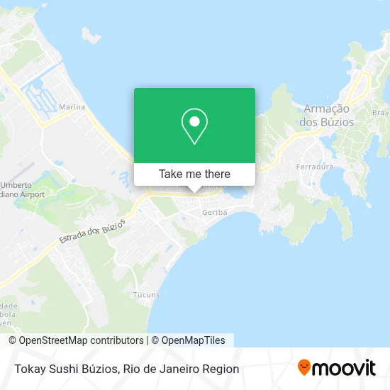 Tokay Sushi Búzios map