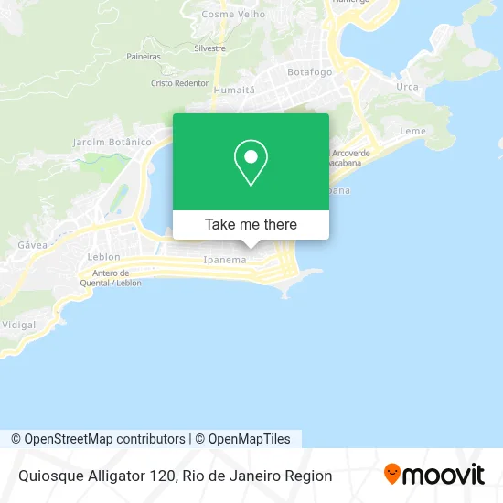 Quiosque Alligator 120 map