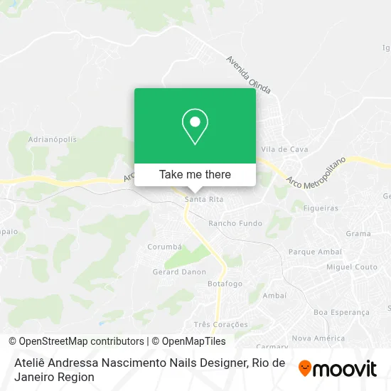 Ateliê Andressa Nascimento Nails Designer map