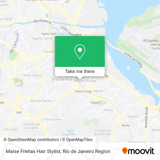 Maise Freitas Hair Stylist map