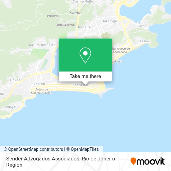 Sender Advogados Associados map