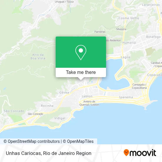 Unhas Cariocas map