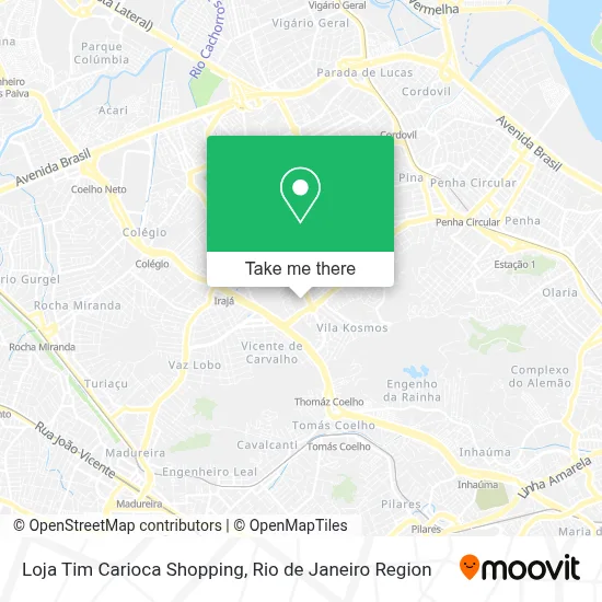 Loja Tim Carioca Shopping map