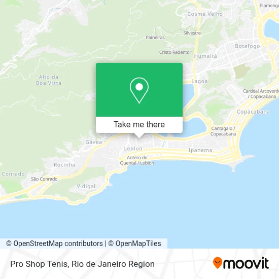 Pro Shop Tenis map