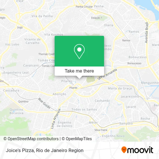 Joice's Pizza map
