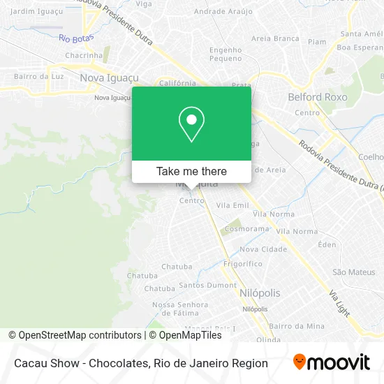 Cacau Show - Chocolates map