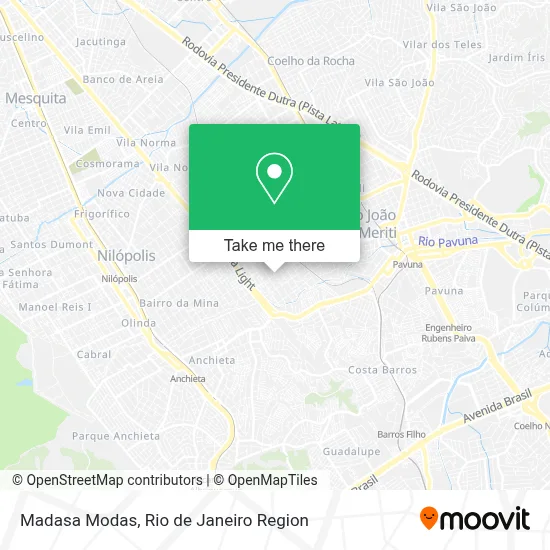 Madasa Modas map