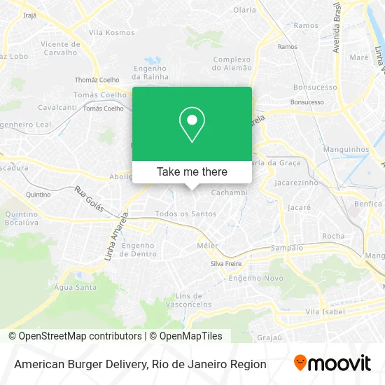 American Burger Delivery map