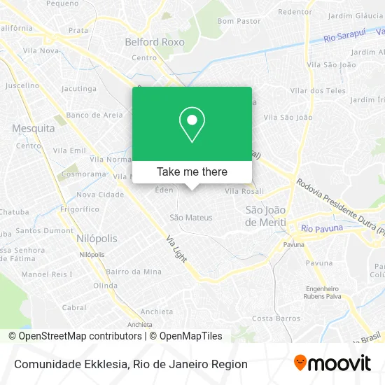 Comunidade Ekklesia map