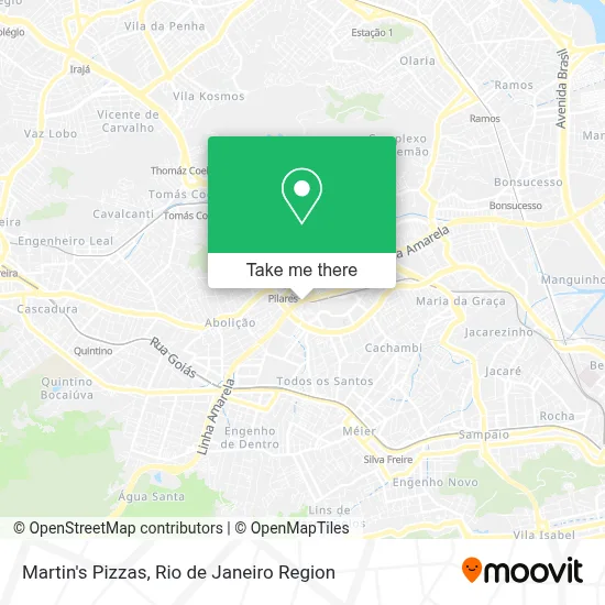 Martin's Pizzas map